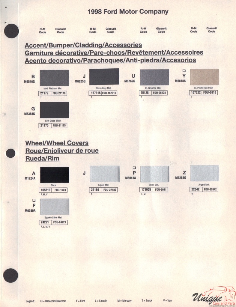 1998 Ford Paint Charts Rinshed-Mason 3